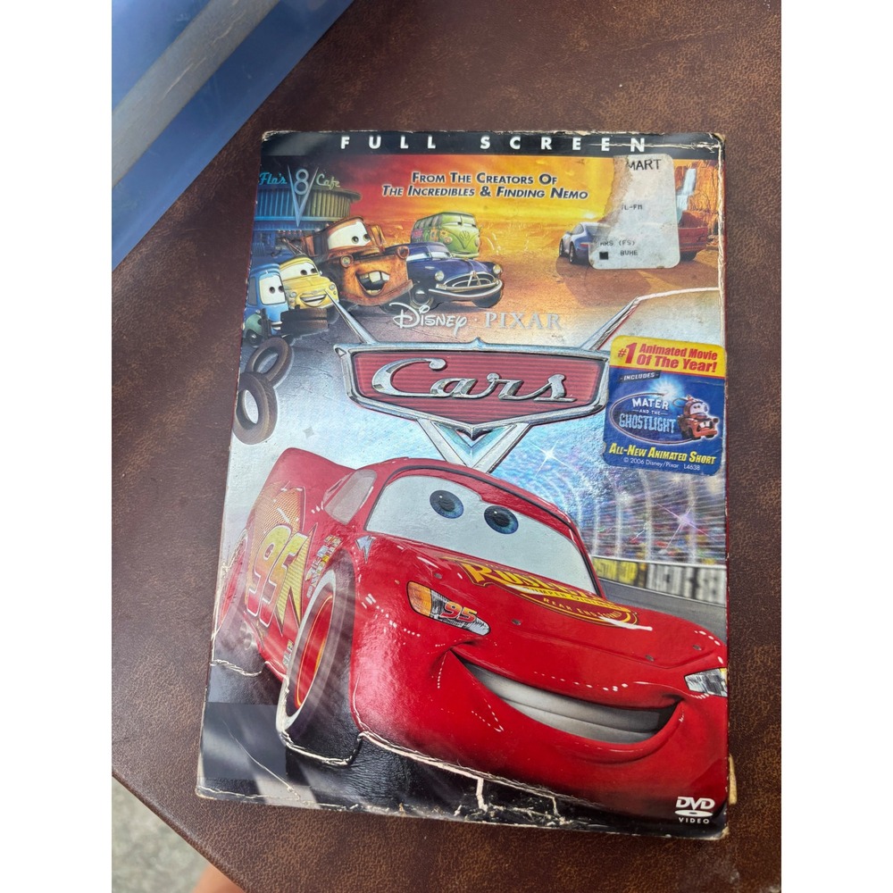Disney Pixar Cars DVD Full Screen Edition 2006 Lightning McQueen Mater Movie